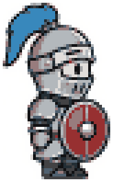 Pixel-art knight